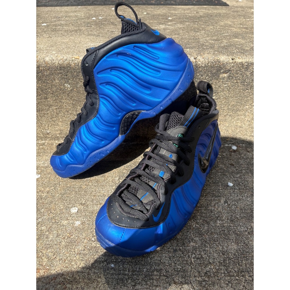 Nike Air Foamposite Pro Hyper Cobalt Blue Black Sneakers 624041-403 Mens - Picture 3 of 6
